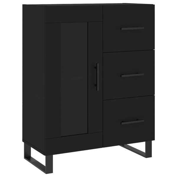 vidaXL Buffet noir 69 5x34x90 cm bois d'ingénierie