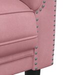 vidaXL Canapé à 2 places rose velours