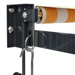 vidaXL Auvent rétractable automatique jaune et blanc 3x2 5 m