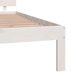 vidaXL Cadre de lit Blanc Bois massif 180x200 cm Super King