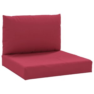 vidaXL Coussins de palette lot de 2 rouge bordeaux tissu oxford