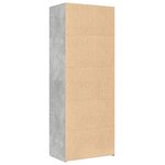 vidaXL Buffet haut gris béton 70x42 5x185 cm bois d'ingénierie