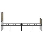 vidaXL Cadre de lit en métal sans matelas chêne sonoma 140x200 cm