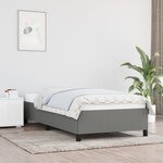 vidaXL Cadre de lit Gris foncé 90x200 cm Tissu