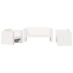 vidaXL Salon de jardin 2 Pièces blanc bois de pin massif