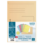 Paquet De 25 Chemises 2 Rabats Super 210 Contact - 24x32cm - Couleurs Assorties - X 5 - Exacompta