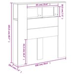 vidaXL Tête de lit à LED noir 100x18 5x103 5 cm bois d'ingénierie