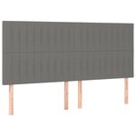 vidaXL Sommier à lattes de lit avec matelas Gris foncé 160x200cm Tissu