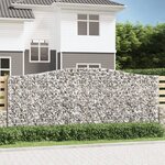 vidaXL Paniers à gabions arqués 7 Pièces 400x30x160/180 cm Fer galvanisé