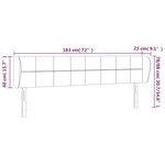 vidaXL Tête de lit avec oreilles Taupe 183x23x78/88 cm Tissu