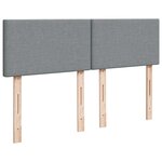 vidaXL Sommier à lattes de lit avec matelas Gris clair 140x190cm Tissu