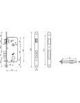 THIRARD - Boitier de serrure encastrable à cylindre pour porte d'entrée  axe 50mm  entraxe 85mm  bouts ronds  chrome
