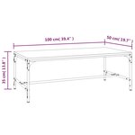 vidaXL Table basse Chêne marron 100x50x35 cm Bois d'ingénierie