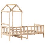 vidaXL Lit de jour avec toit 80x200 cm bois de pin massif