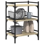 vidaXL Chariot de cuisine chêne sonoma 50x35x75 5 cm bois d'ingénierie