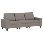 vidaXL Ensemble de canapés 3 Pièces taupe tissu