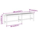 vidaXL Banc de jardin 180x35x45 cm bois massif d'acacia