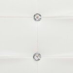 vidaXL Cadre de lit Blanc Similicuir 160x200 cm