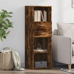 vidaXL Buffet haut chêne fumé 40x42 5x124 cm bois d'ingénierie