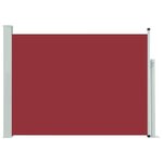 vidaXL Auvent latéral rétractable de patio 117x500 cm Rouge