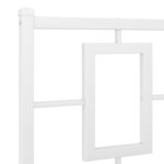 vidaXL Tête de lit métal blanc 135 cm