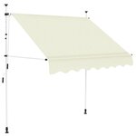 vidaXL Auvent manuel rétractable 200 cm Crème
