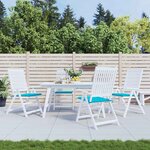 vidaXL Coussins de chaise de jardin lot de 4 turquoise 50x50x4cm tissu