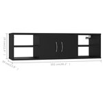 vidaXL Étagère murale Noir 102x30x29 cm Bois d’ingénierie