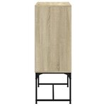 vidaXL Armoire latérale avec portes en verre chêne sonoma 69x37x100 cm