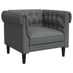 vidaXL Ensemble de canapés 3 Pièces gris foncé tissu