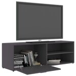 vidaXL Meuble TV Gris 120x34x37 cm Bois d’ingénierie