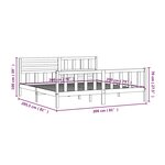 vidaXL Cadre de lit Blanc Bois massif 200x200 cm