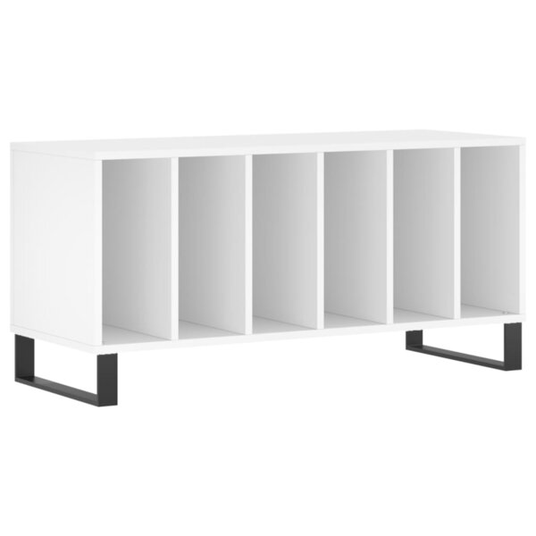 vidaXL Armoire à disques blanc 100x38x48 cm bois d'ingénierie