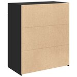 vidaXL Buffet noir 80x42 5x93 cm bois d'ingénierie
