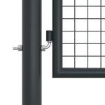 vidaXL Portail en maille de jardin Acier galvanisé 400 x 175 cm Gris