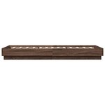 vidaXL Cadre de lit chêne marron 100x200 cm bois d'ingénierie