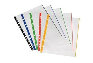 VIQUEL Lot de 25 pochettes perforées - Format A4 et A3 - Ouverture
