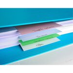 Paquet 100 Fiches Intercalaires Horizontales Unies Perforées Forever - 105x240mm - Couleurs Assorties - X 12 - Exacompta