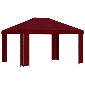 vidaXL Pavillon 4 × 3 m Bordeaux Polyester et Acier 190 gsm
