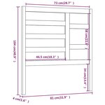 vidaXL Tête de lit 81x4x104 cm Bois massif de pin