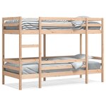 vidaXL Lit superposé 80x200 cm Bois de pin massif