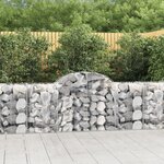 vidaXL Paniers à gabions arqués 11 Pièces 200x50x80/100 cm Fer galvanisé