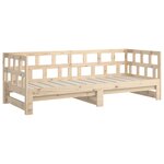 vidaXL Lit coulissant bois massif de pin 2x(90x200) cm