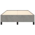 vidaXL Cadre de lit sans matelas gris clair 120x190 cm velours
