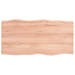 vidaXL Dessus de table bois massif traité bordure assortie