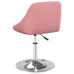 vidaXL Chaises à dîner pivotantes 4 Pièces Rose Velours