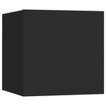 vidaXL Ensemble de meuble TV 4 Pièces Noir Bois d'ingénierie