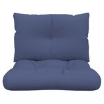vidaXL Ensemble de coussins en palette bleu marine 60x38x13 cm tissu