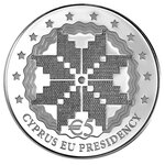 Pièce de monnaie 5 euro Chypre 2012 argent BE - Présidence de l’Union Européenne