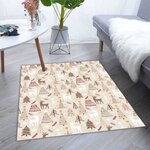 Tapis d'intérieur Noël 50 x 80 cm - Beige